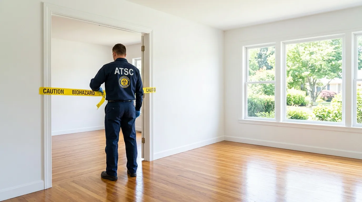 Certified biohazard cleanup crew performing Trauma Scene Cleanup in Cherryland